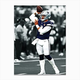 Dak Prescott Of The Dallas Cowboys Canvas Print