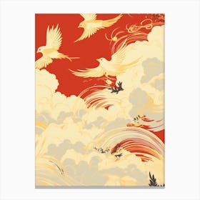 Doves In The Sky Canvas Print