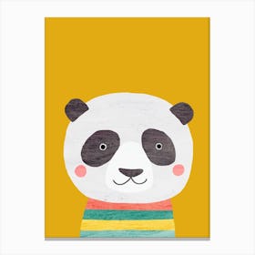 Panda Mustard Canvas Print