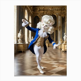 Cat In The Palace Of Versailles Canvas Print