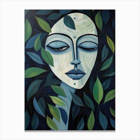 Woman With Leaves 4 Canvas Print