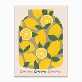 Canning lemon Canvas Print