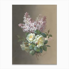 Lilas And Roses Canvas Print