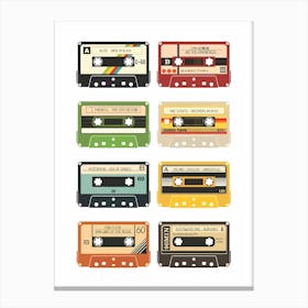 Cassette Tapes Canvas Print