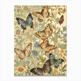 Butterflies And Flowers 1 Canvas Print