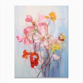 Abstract Flower Painting Coral Bells 3 Canvas Print