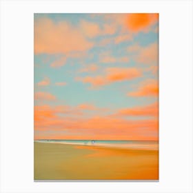 Cable Beach, Australia Pink & Orange Millenial Canvas Print