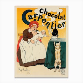Vintage Chocolate Poster Canvas Print