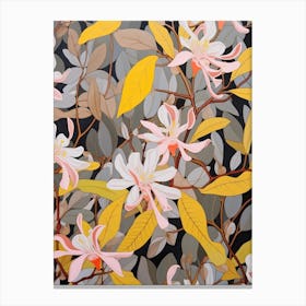 Honeysuckle 3 Flower Painting Canvas Print