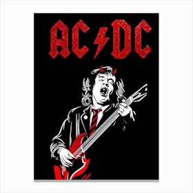 angus young Ac/Dc Canvas Print