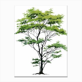 Hemlock Tree Pixel Illustration 1 Canvas Print