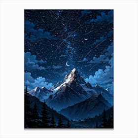 Night Sky With Stars 1 Canvas Print