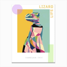 Chameleon In A Dress Modern Abstract Poster Canvas Print