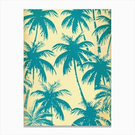Tropical Palm Trees Vector Canvas Print