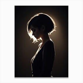 Silhouette Of A Woman 1 Canvas Print