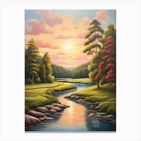 Sunset River 2 Canvas Print