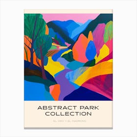 Abstract Park Collection Poster El Oso Y El Madrono Madrid 1 Canvas Print