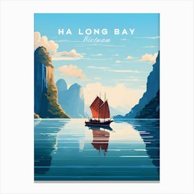 Ha Long Bay Poster Vietnam 1 Canvas Print
