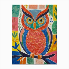 Owl Style Henri Matisse Canvas Print