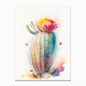 Woolly Torch Cactus Storybook Watercolours 2 Canvas Print