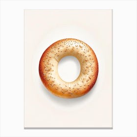 Toasted Bagel Marker Art 1 Canvas Print