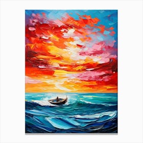 Sunset In The Sea 1 Canvas Print