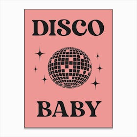 Disco Baby Pink Canvas Print