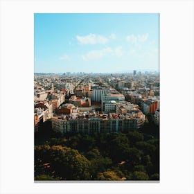 Bird Over Barcelona Canvas Print