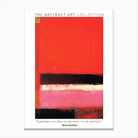 Red Tones Abstract Rothko Quote 4 Exhibition Poster Canvas Print