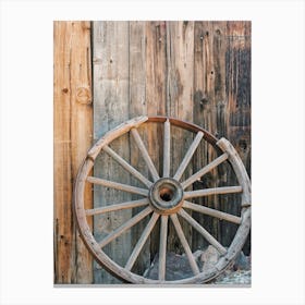 Old Wooden Wagon Wheel Canvas Print