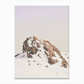 Pastel Snowy Mountain Canvas Print