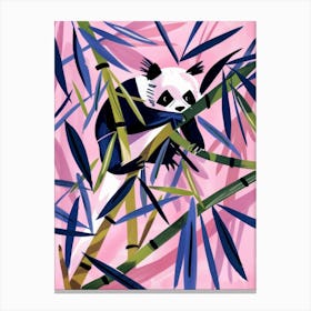 Panda In Bamboo Canvas Print