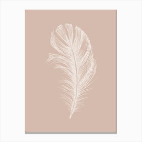 Pink Feather Print 3 Canvas Print
