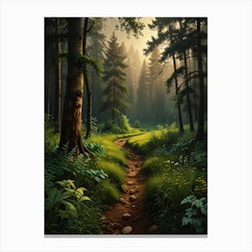 Path In The Forest Canvas Print