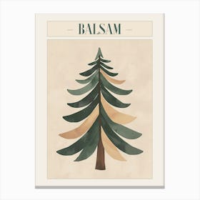 Balsam Tree Minimal Japandi Illustration 2 Poster Canvas Print