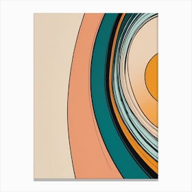 Glowing Abstract Geometric Painting (12) Canvas Print