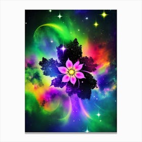 Flower In Space 11 Canvas Print