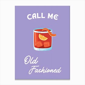 Old Fashioned Cocktail Canvas Print