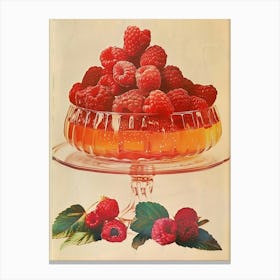 Raspberry Jelly Retro Collage 2 Canvas Print
