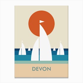Devon Sailboats Canvas Print