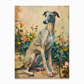 Greyhound Acrylic Painting 7 Canvas Print