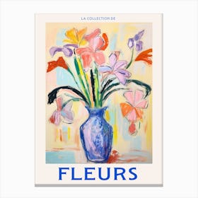 French Flower Poster Iris Canvas Print