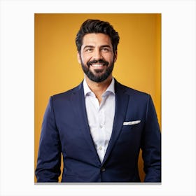 Smiling Man In A Suit Canvas Print