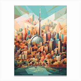Toronto, Canada, Geometric Illustration 1 Canvas Print