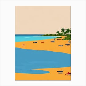 Grace Bay Beach Turks And Caicos Midcentury Canvas Print