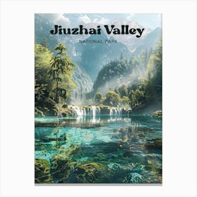 Jiuzhai Valley National Park Breathtaking Travel Art Leinwandbild