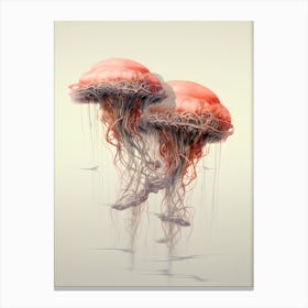 Colourful Jellyfish Art 2 Canvas Print