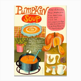 Pumpkin Soup Recipe Canvas Print