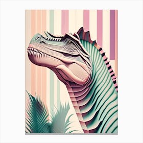Omeisaurus Pastel Dinosaur Canvas Print