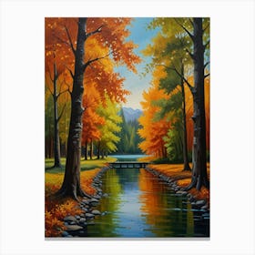 Autumn By The River 1 Canvas Print